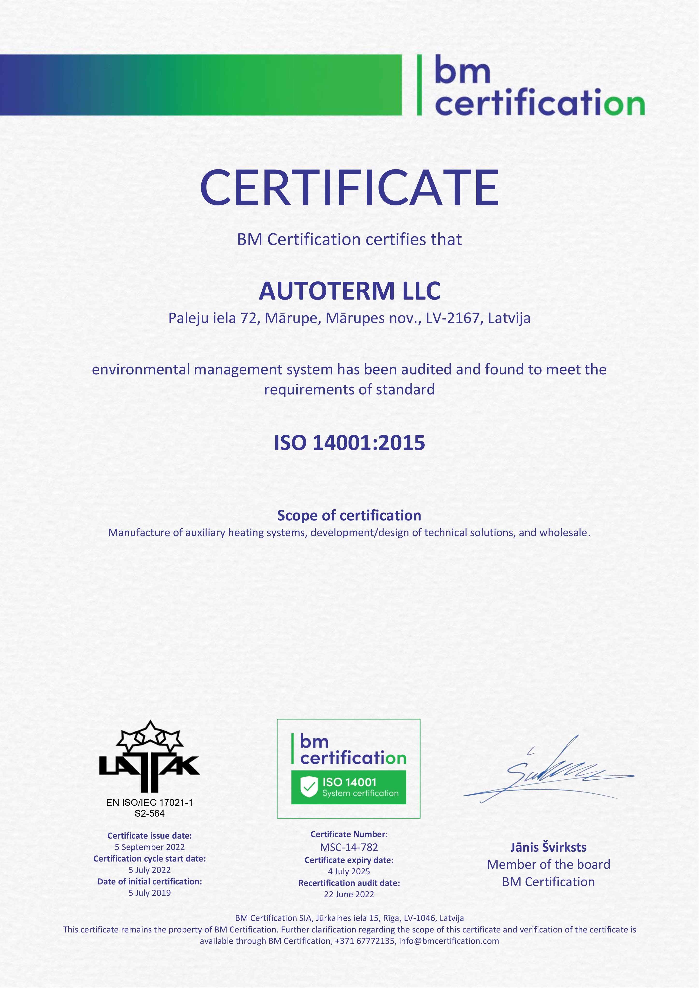 ISO 14001:2015